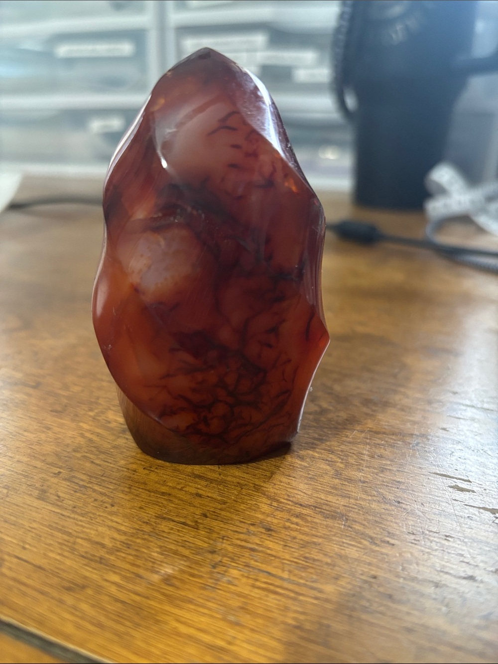 Carnelian Flame Polished Stone 🔥